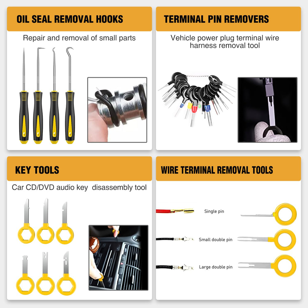 GOOACC sponges and cable clips arranged to protect surfaces and secure wiring