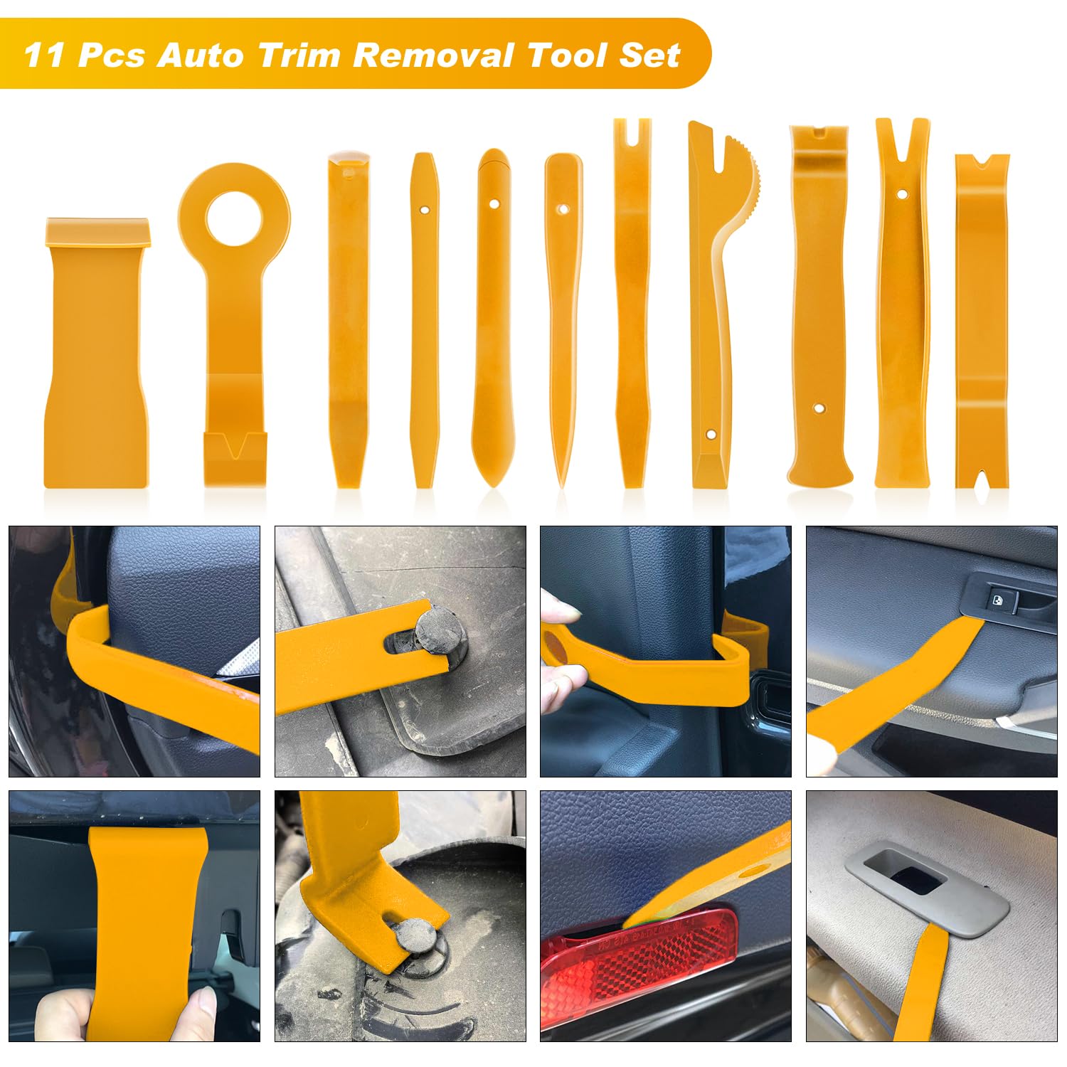 GOOACC assorted tool tips showing varied shapes for different trim removal tasks