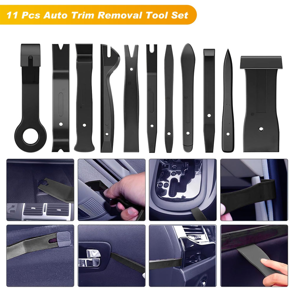 GOOACC tools in use removing a car door panel with minimal surface damage