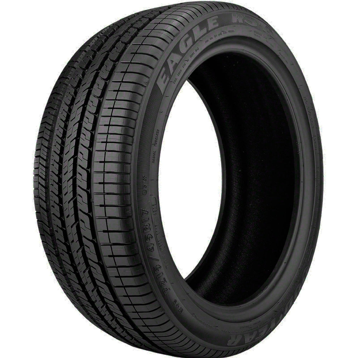 Goodyear front tread view showing deep grooves and improved wet traction
