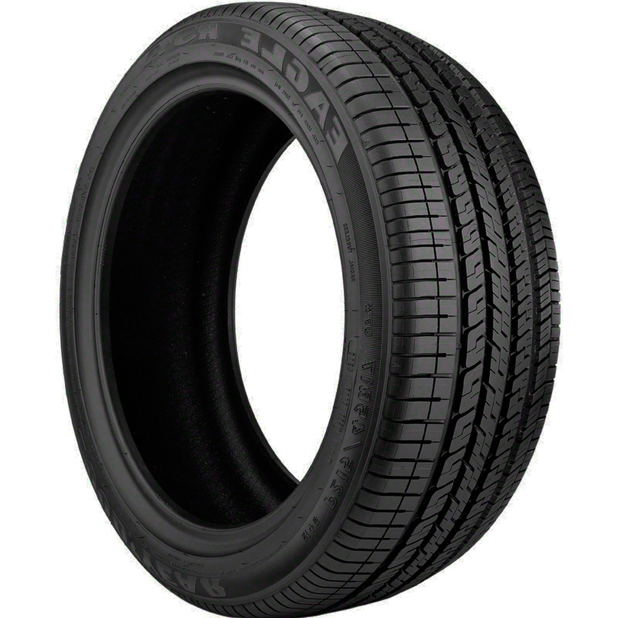 Goodyear tire mounted on a sedan illustrating fit and sporty appearance