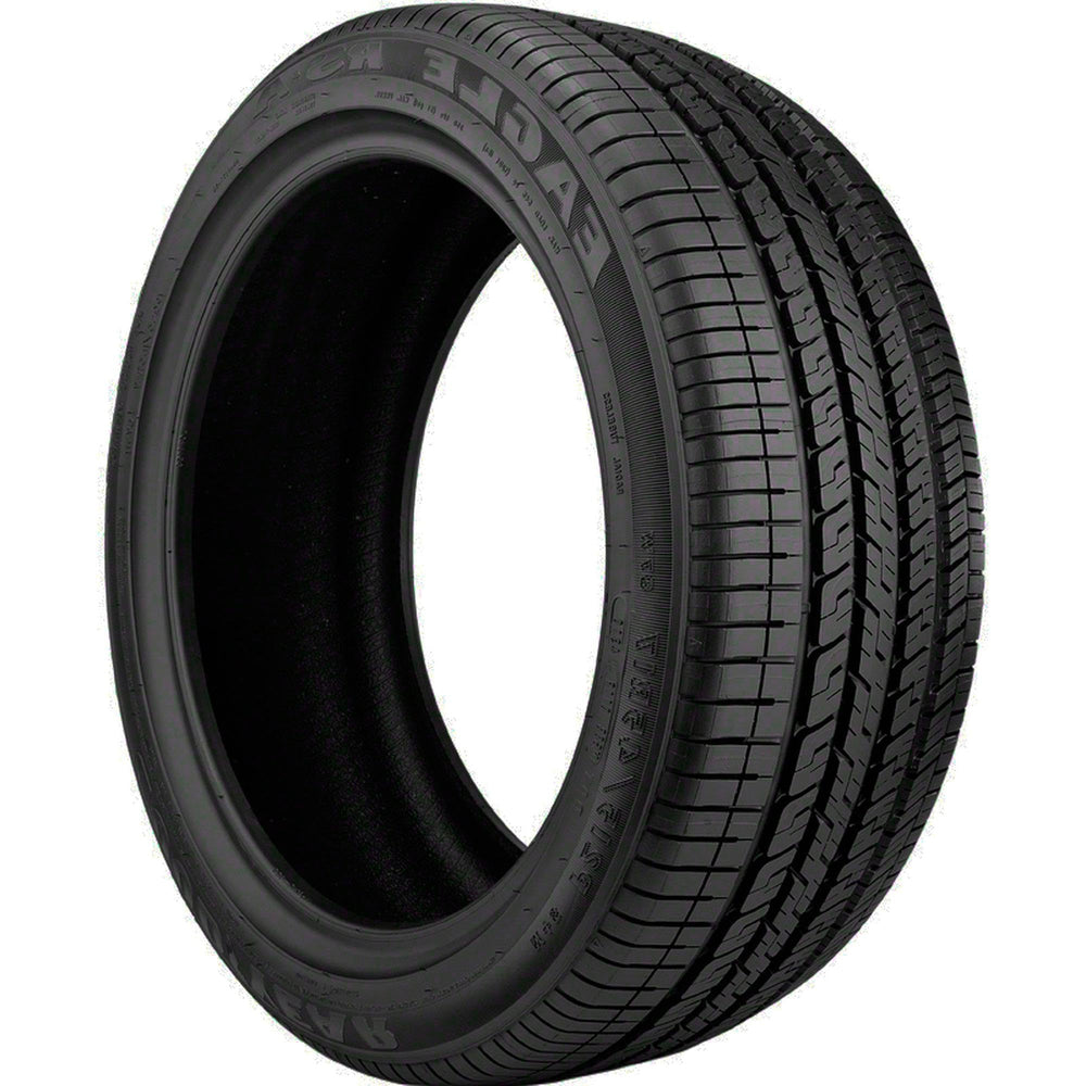 Goodyear tire mounted on a sedan illustrating fit and sporty appearance