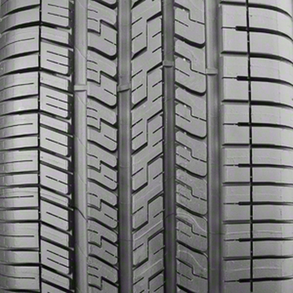Goodyear tire on wet asphalt demonstrating reduced hydroplaning risk