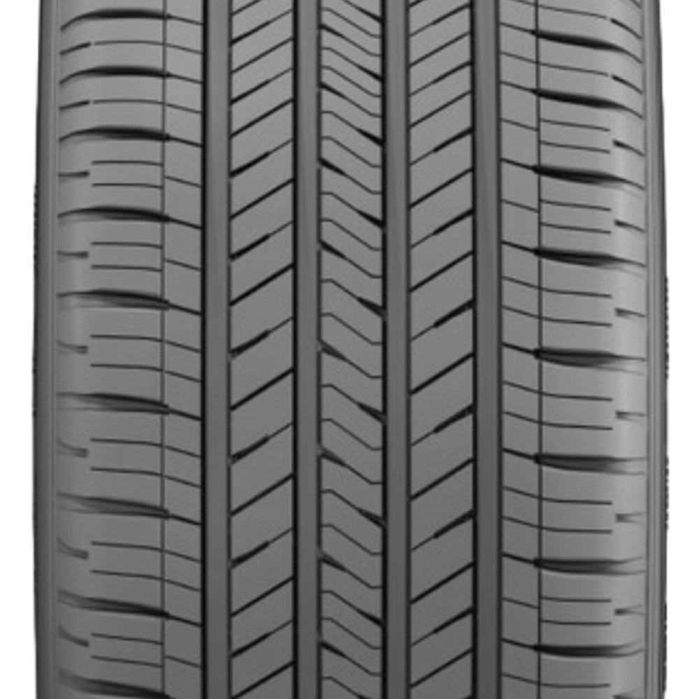 Goodyear Eagle Touring tire rolling on wet pavement for confident traction