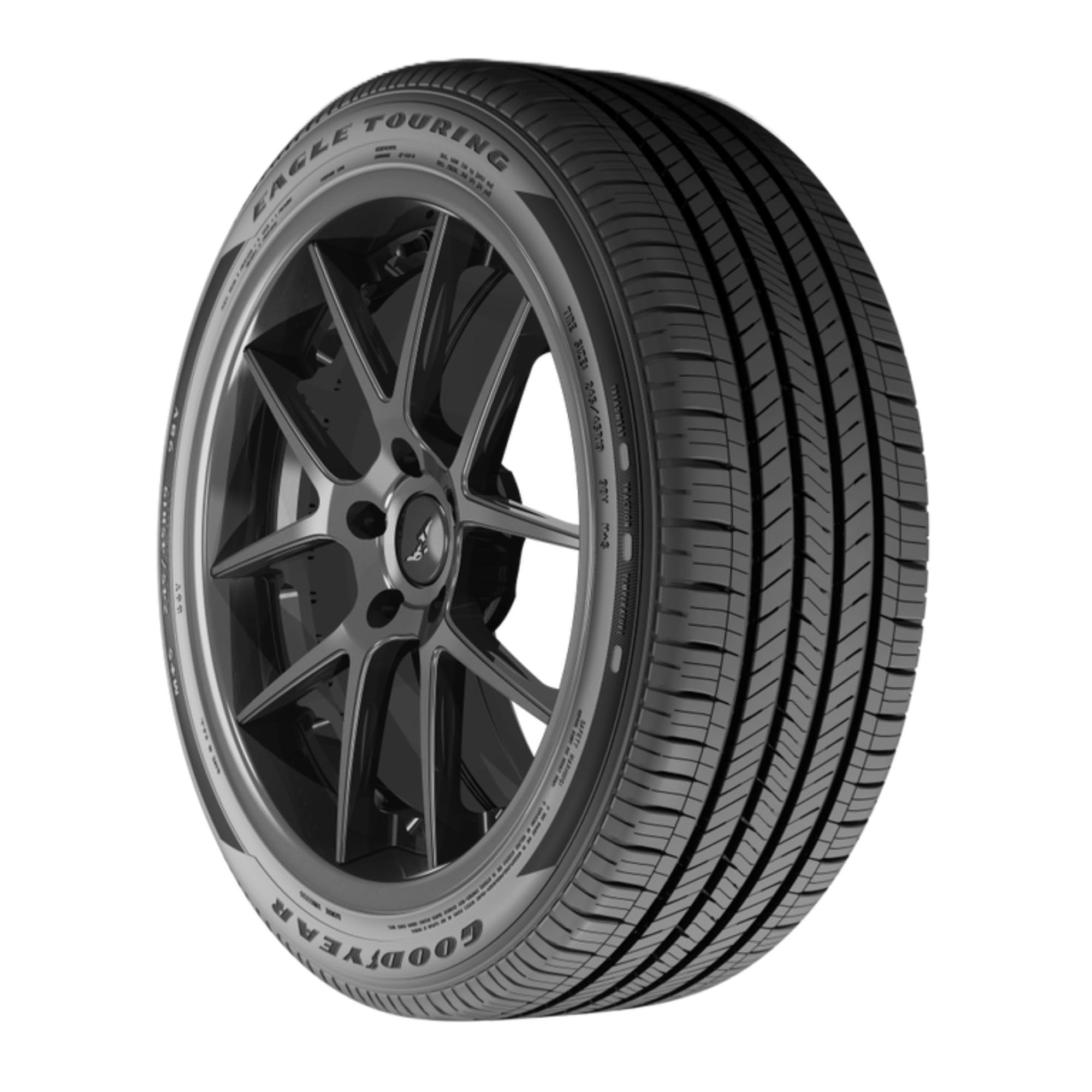 Goodyear Eagle Touring tread close-up highlighting all-season grip