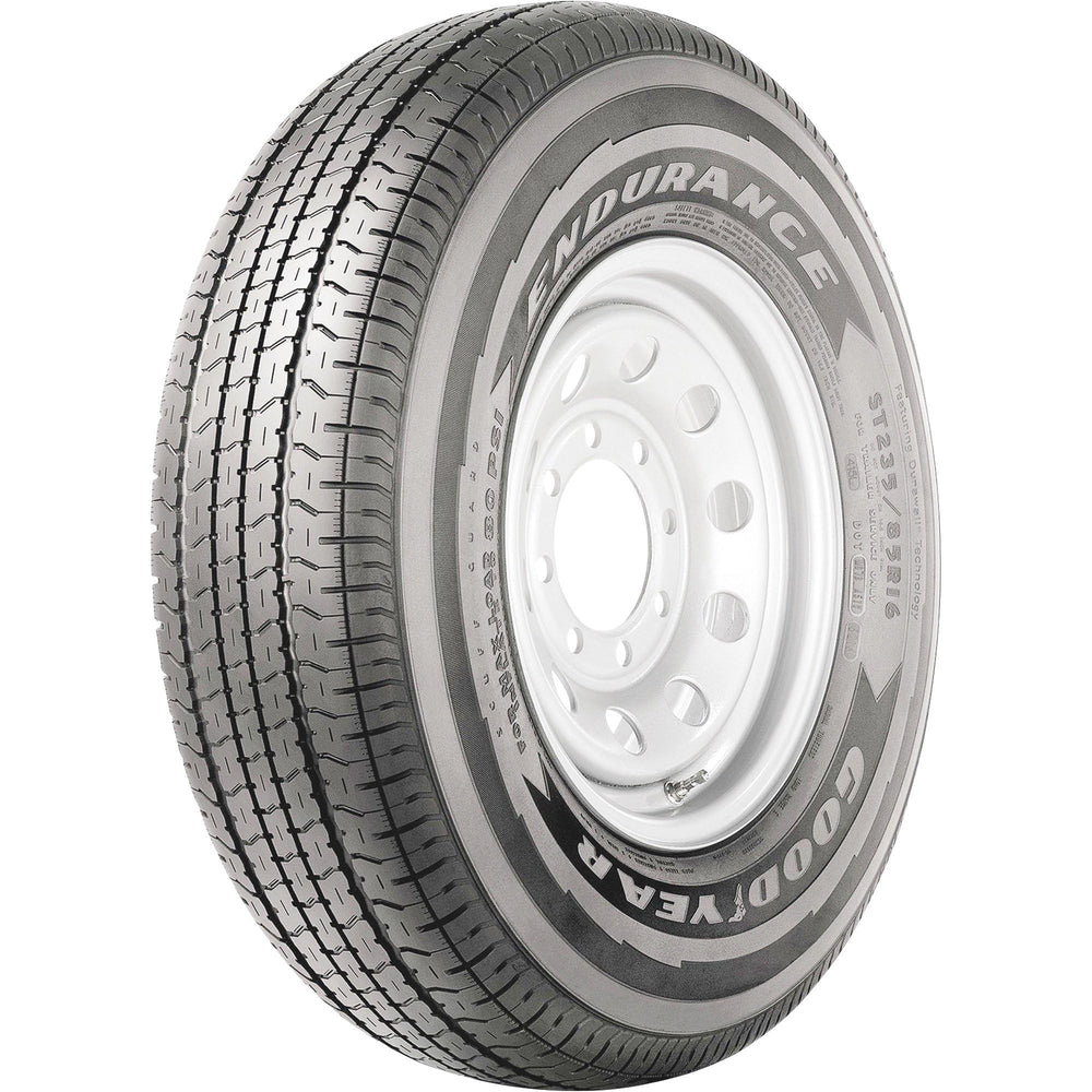 Goodyear Endurance front tread view showing deep grooves and traction benefit