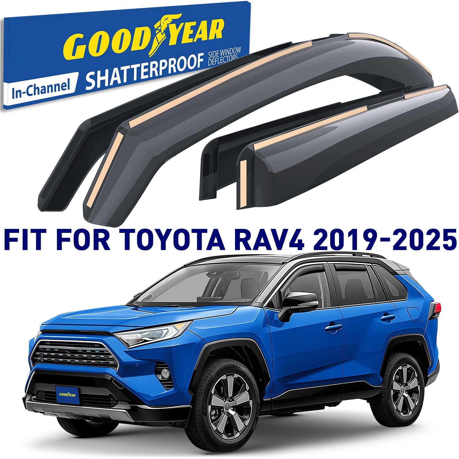 Goodyear front driver deflector on RAV4, improves ventilation safely