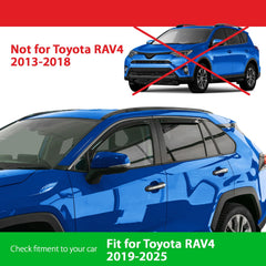 Goodyear rear window deflector installed on RAV4, blocks wind and spray