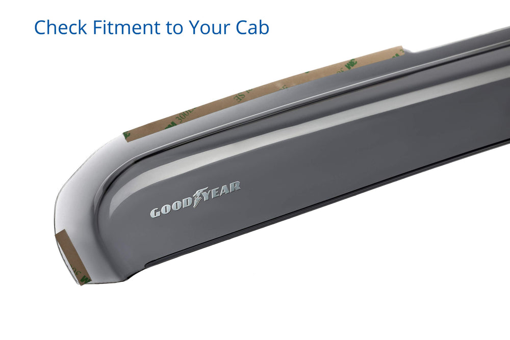 Goodyear deflector held in hand for scale, shows low-profile size