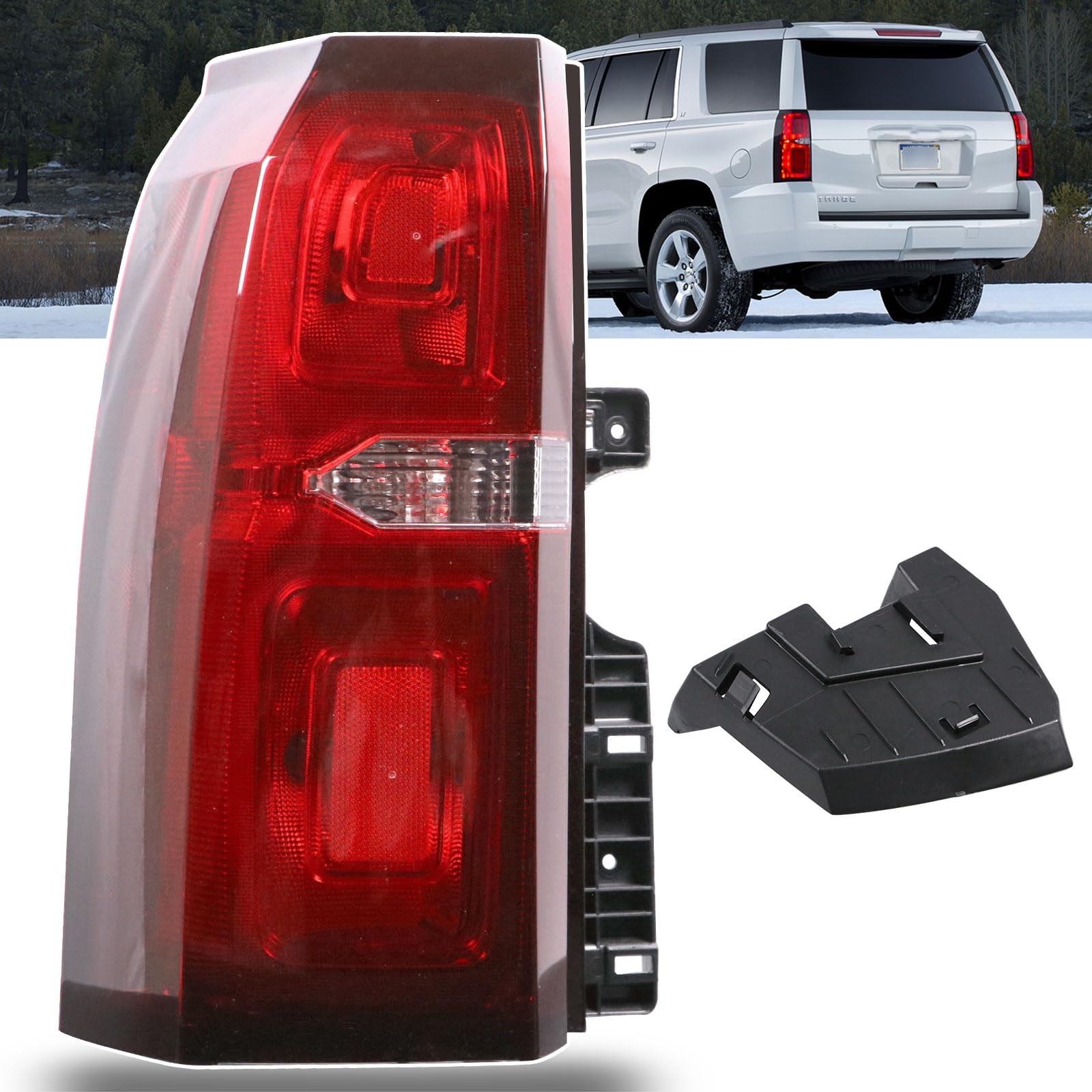 Goopool left tail light front view showing precise fit and restored appearance