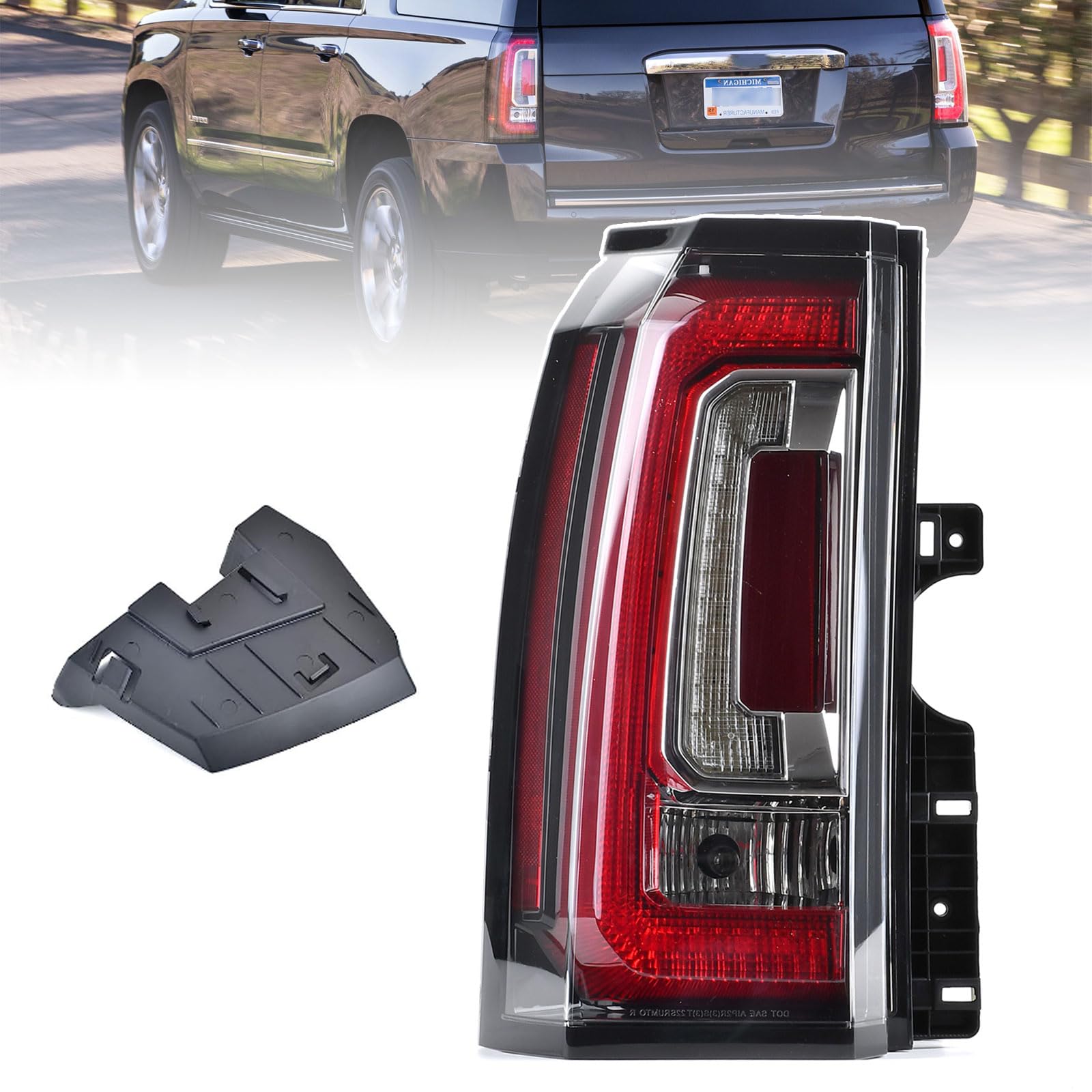Goopool left taillight front view showing clean fit and improved appearance