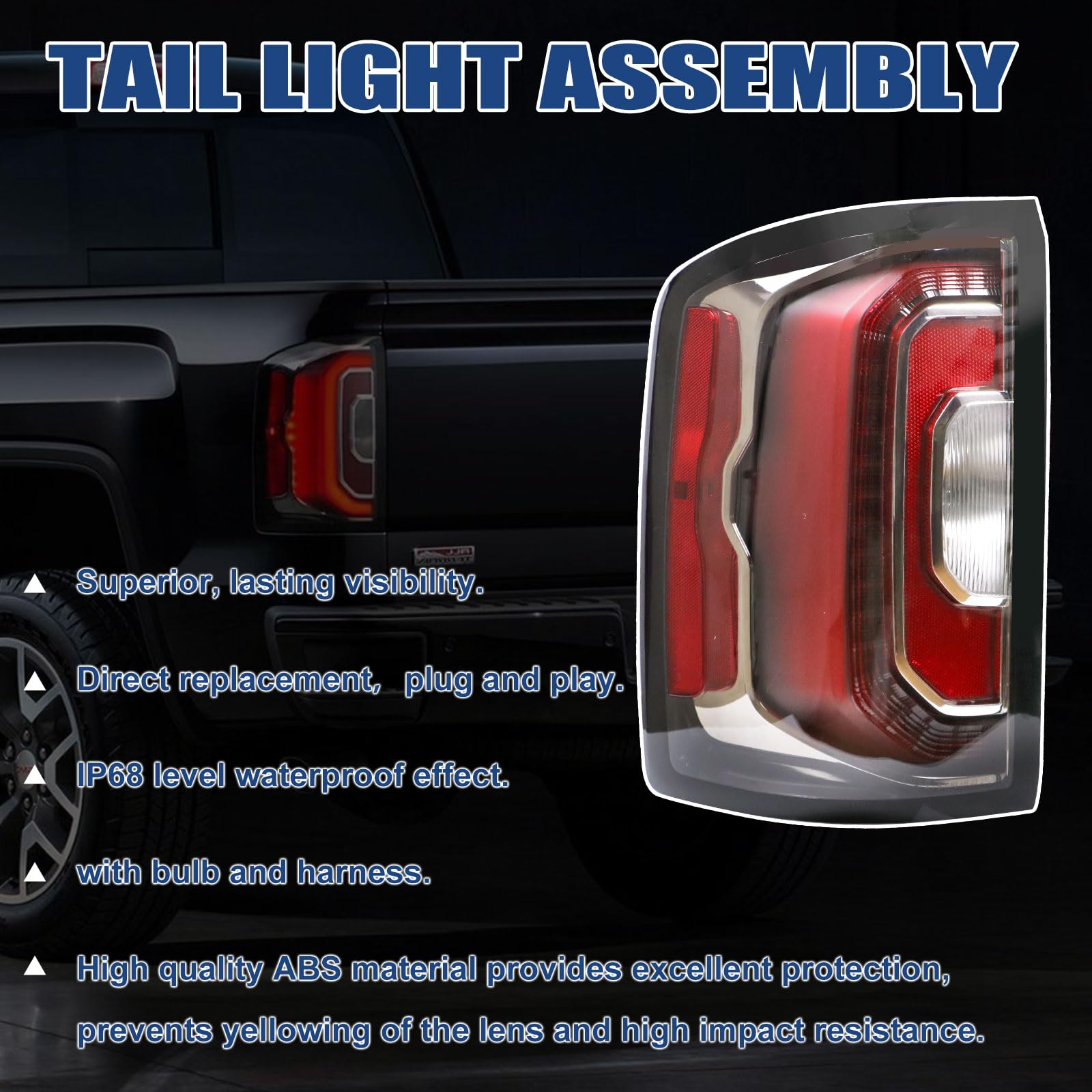 Goopool tail light mounted on Sierra rear demonstrating precise fitment