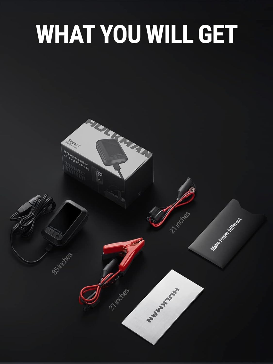 GOOSUO HULKMAN Sigma 1 label and specs closeup showing compatible battery types advantage