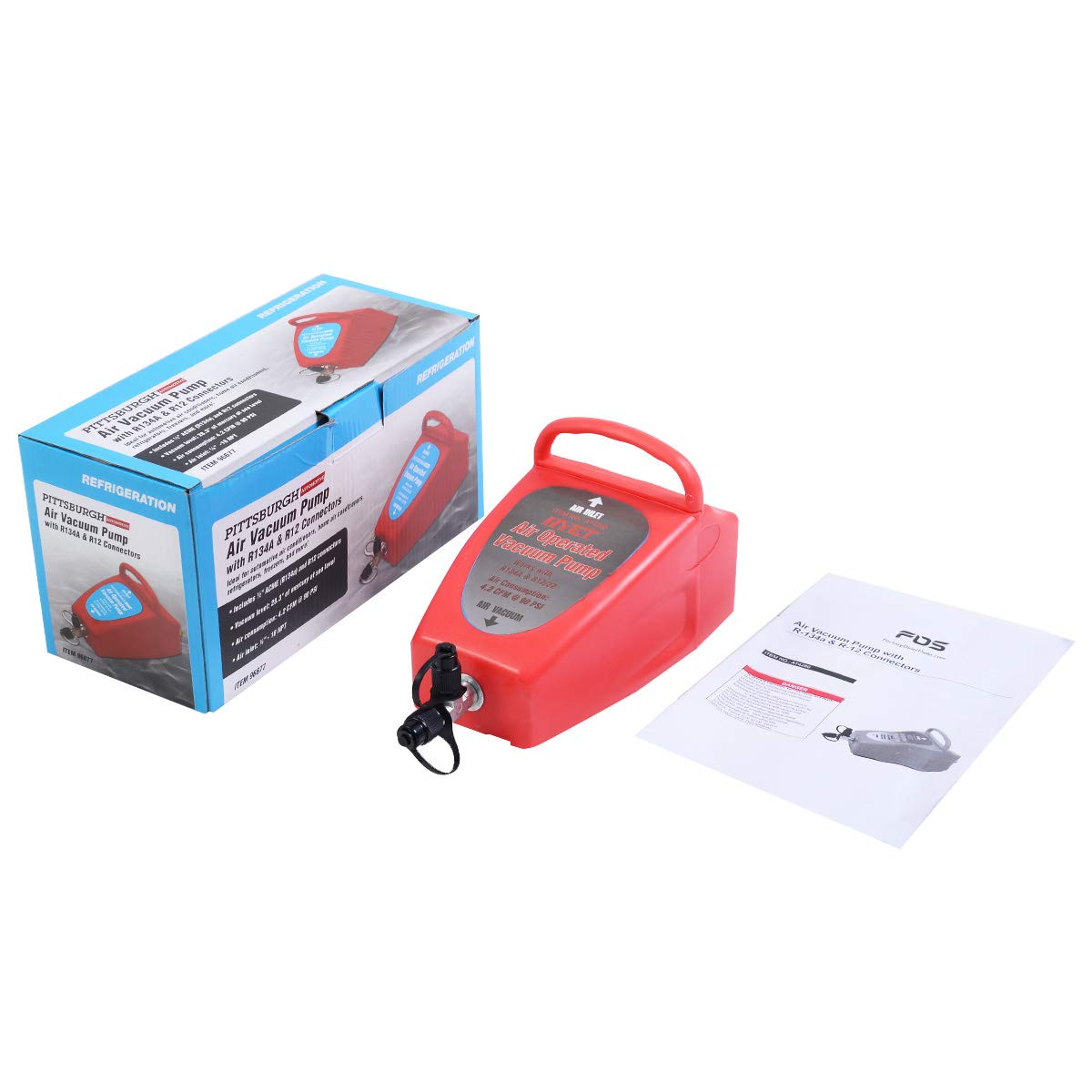 Goplus pump held in hand to show lightweight scale and portability benefit