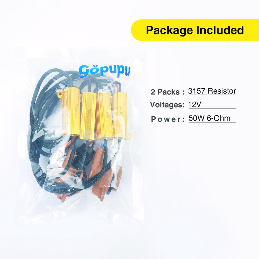 gopupu two harnesses laid out for left and right turn signals