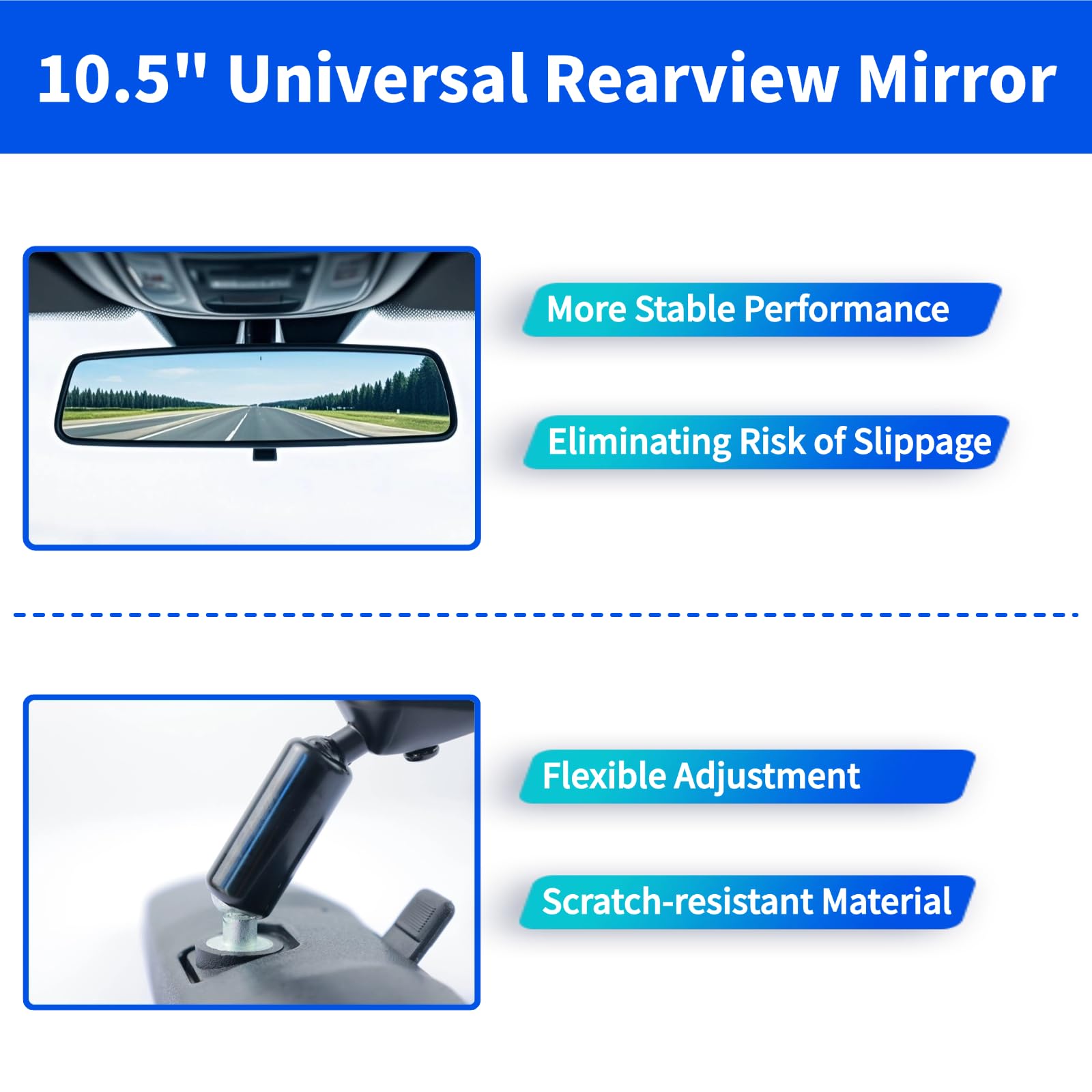 gopupu mounted in compact car lifestyle view demonstrating broader field of vision for drivers