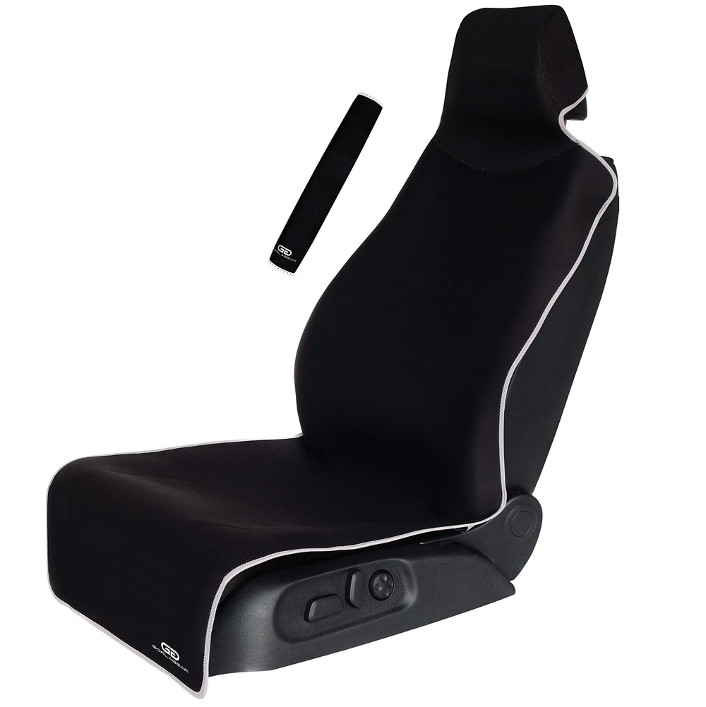 Gorla front view showing snug fit and full seat protection benefit
