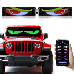 GOTUS front view of two devil eyes LED panels showing bright display and customization benefit