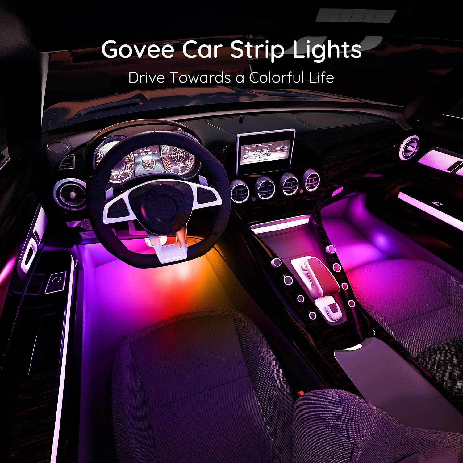 Govee control box and RF remote showing easy control benefit