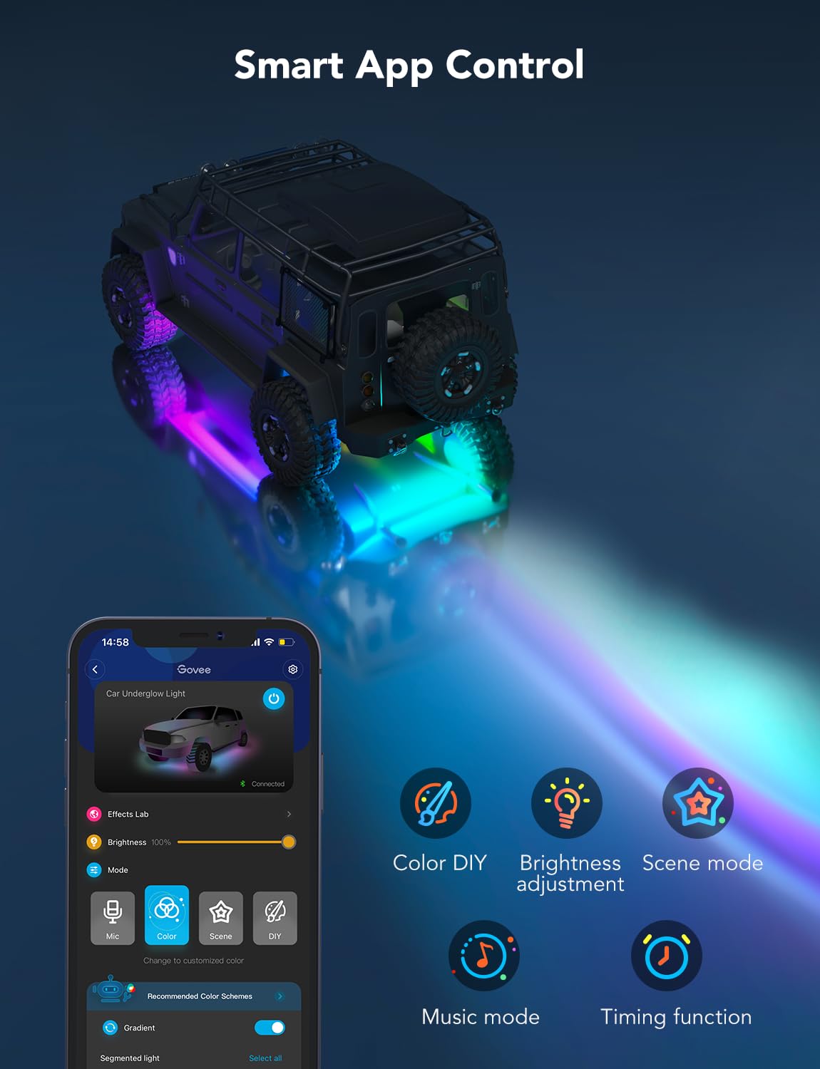 Govee app color picker screenshot showing precise color capture benefit