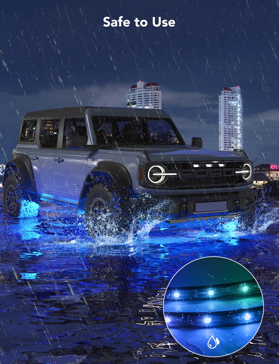 Govee night driving scene showing ambient road presence and visibility