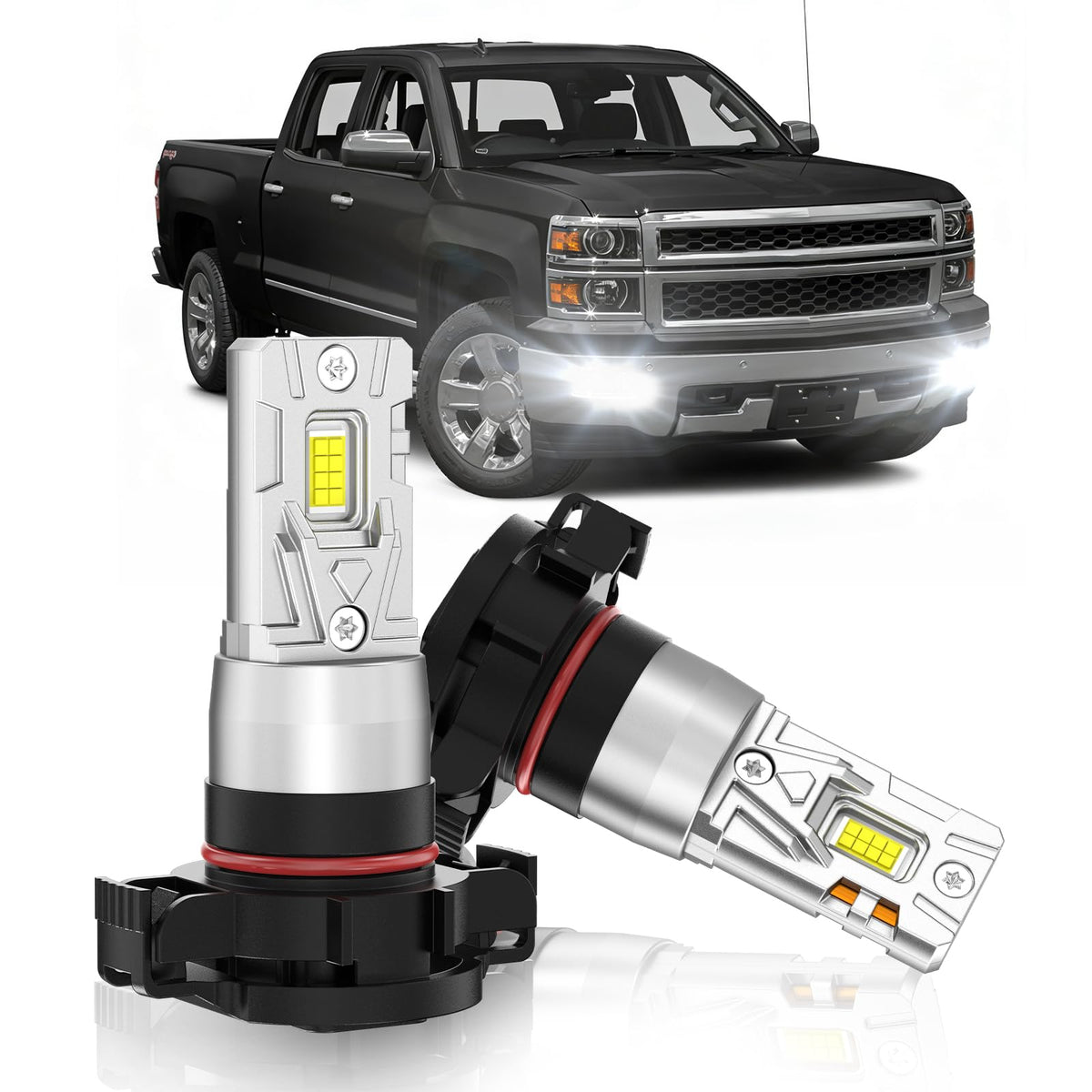 GQWISCL fog bulb front packaging showing model compatibility and benefits