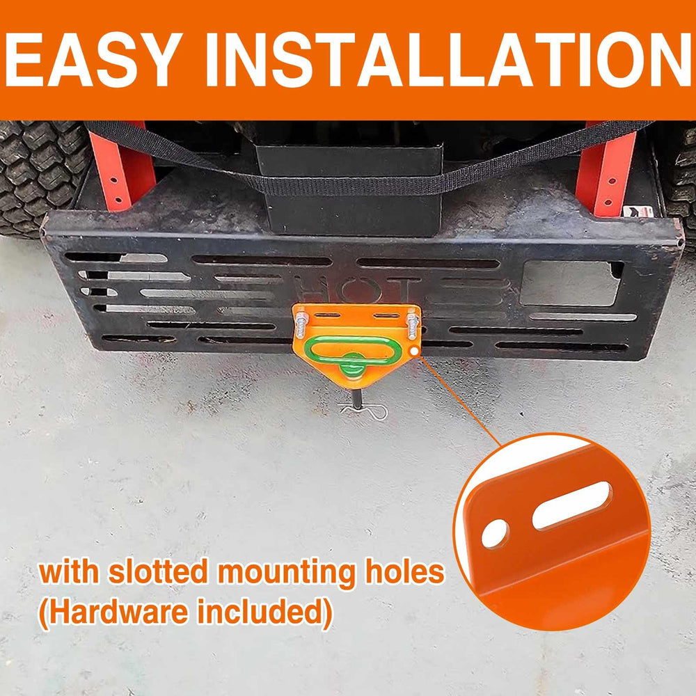 gradora mower towing garden trailer in yard illustrating efficient landscape use