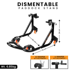 Grand Pitstop adjustable arm measurement demonstrating width range and fit assurance