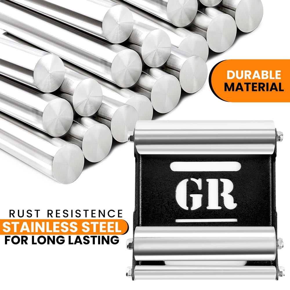 GRAND PITSTOP close-up of roller texture showing smooth rotation benefit