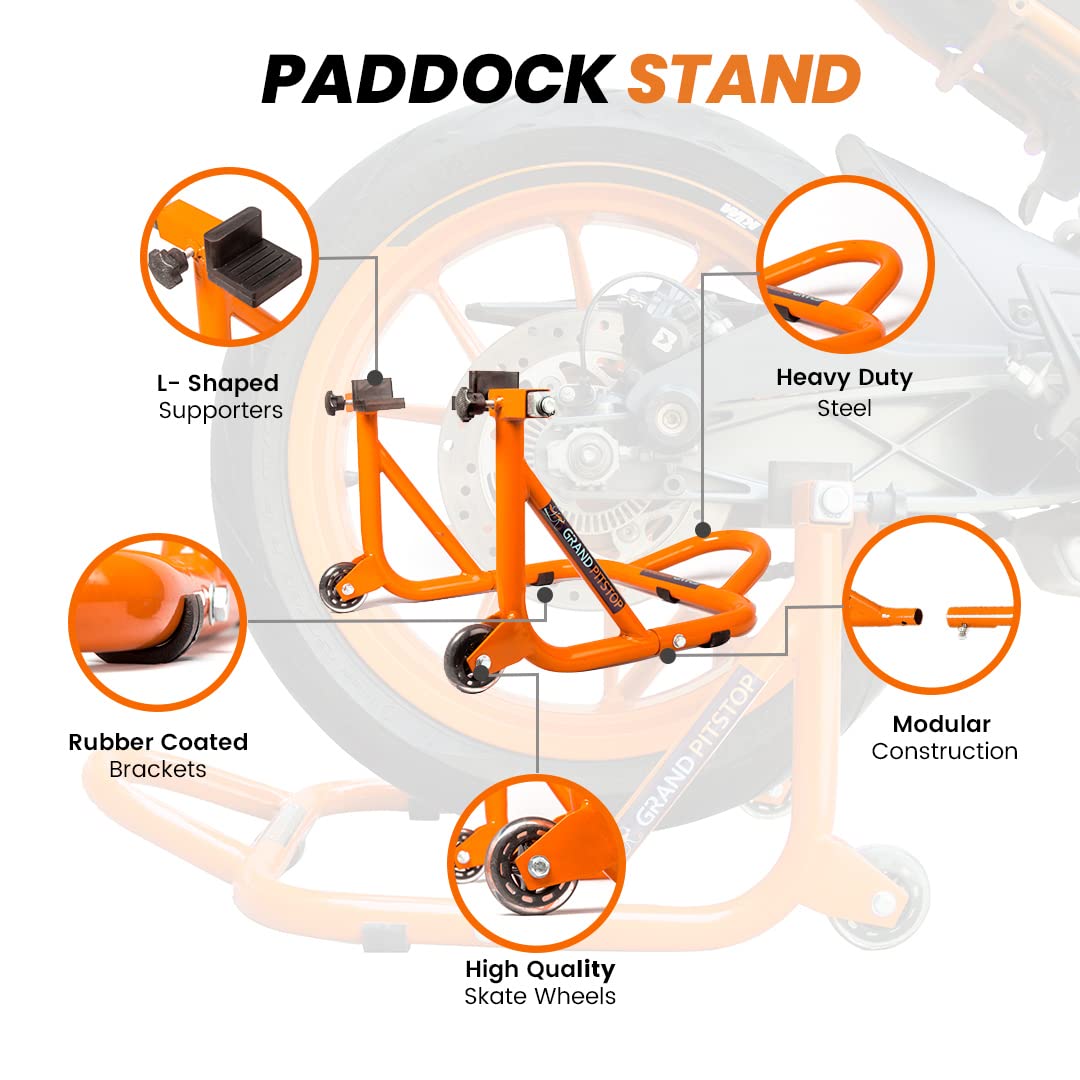 GRAND PITSTOP close-up of welds and orange powder coat for durability