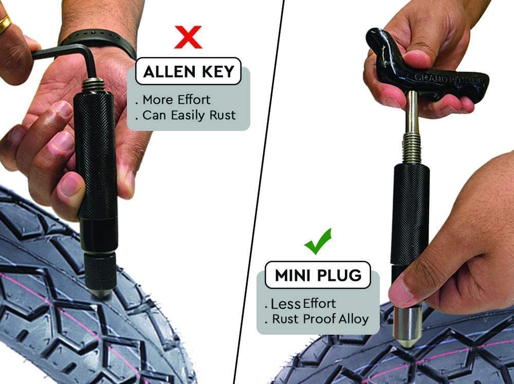 GRAND PITSTOP mushroom plugs close-up displaying secure seal design benefit