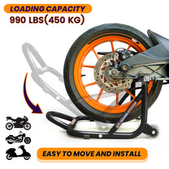 GRAND PITSTOP rear stand full view showing strong support benefit