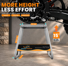 GRAND PITSTOP top platform close-up highlighting non-slip surface and secure hold benefit