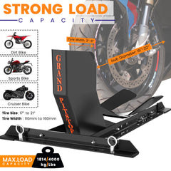GRAND PITSTOP close-up of adjustment mechanism for versatile wheel sizes