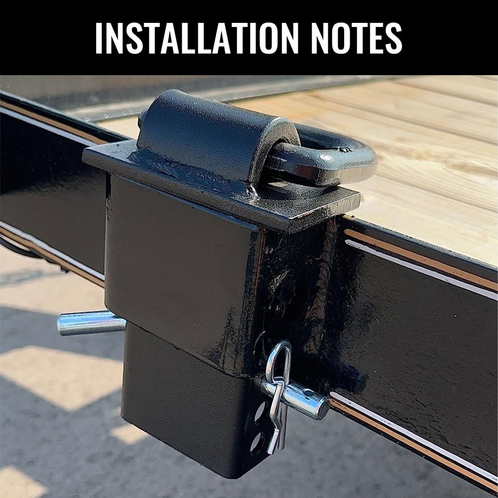 Grandroad auto D-ring displaying four pin holes for adjustable height advantage