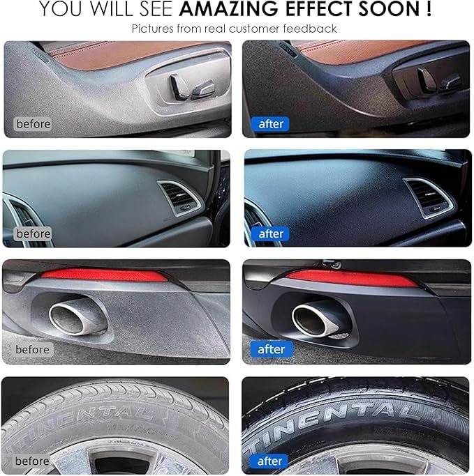 Greedy tree used on bumper illustrating exterior protection from UV wear