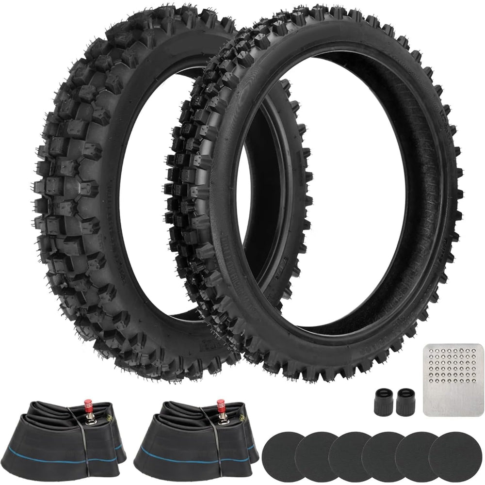 GREHUA front tire packaging showing 2.50-14 size and fitment benefits