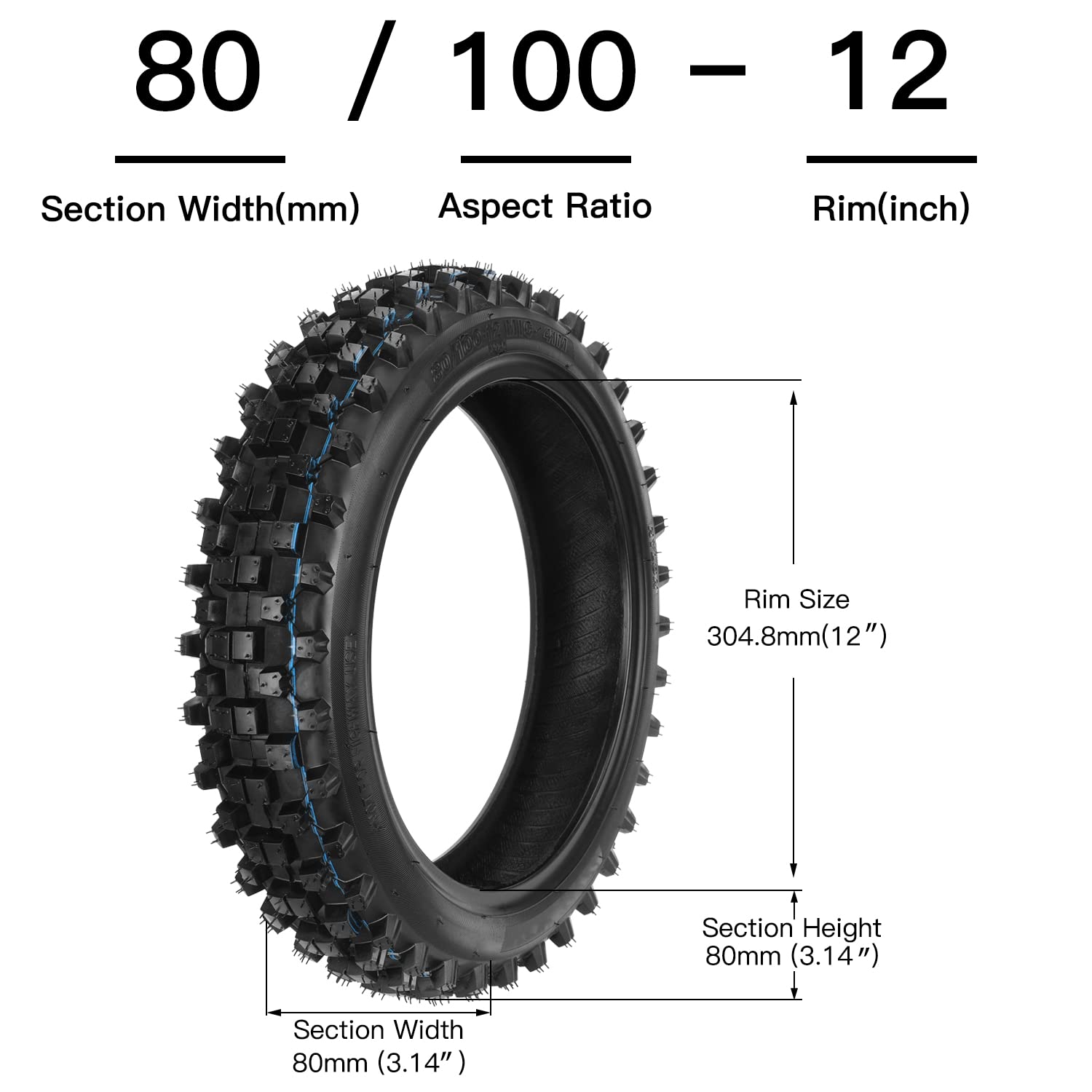 GREHUA front tire tread close-up highlighting grip and wear resistance