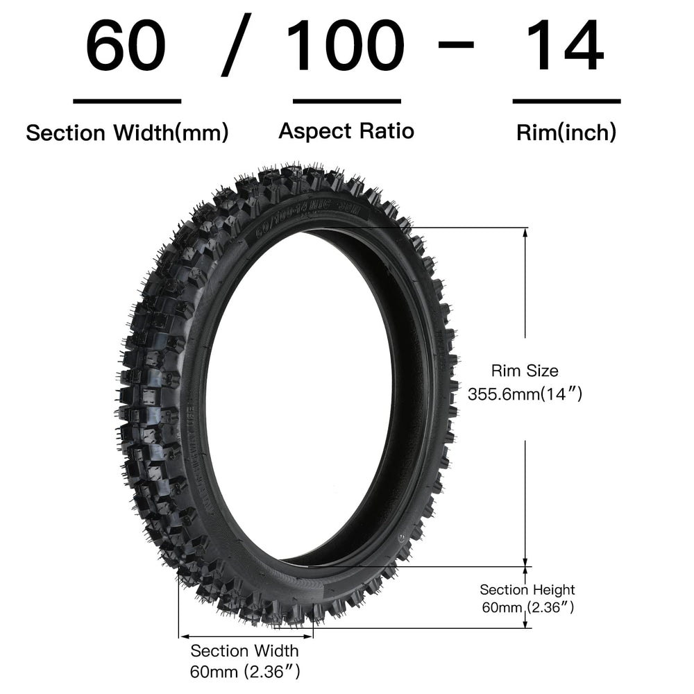GREHUA rear tire tread close-up showing aggressive pattern for traction