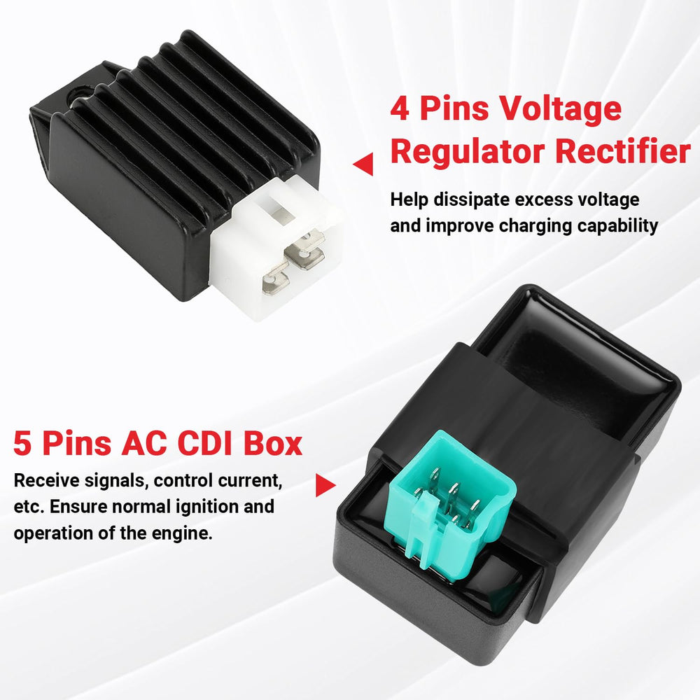 GREHUA 4-pin voltage regulator detail demonstrating heat sink design for stable charging