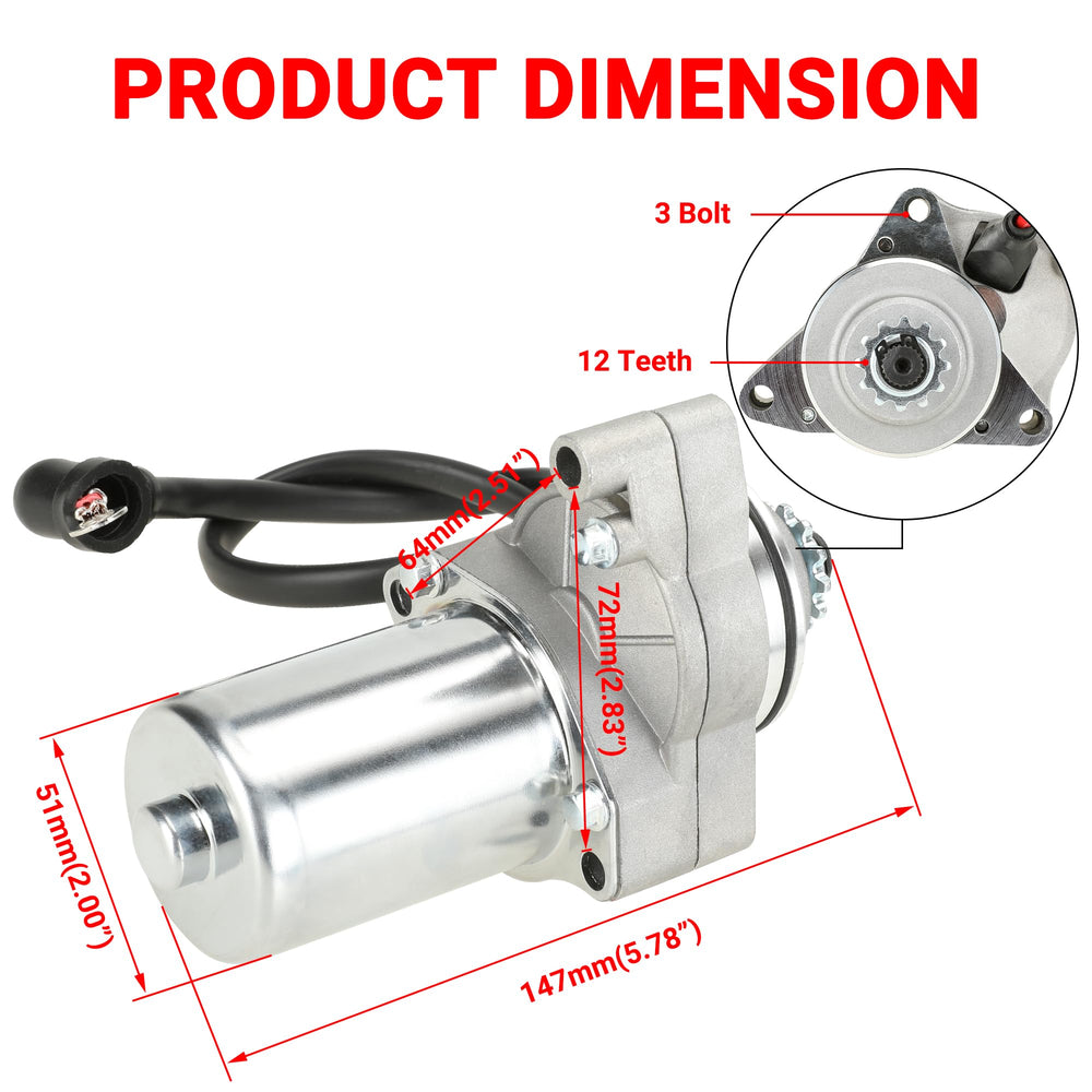 GREHUA starter motor wiring detail with connector for fast plug-and-play installation