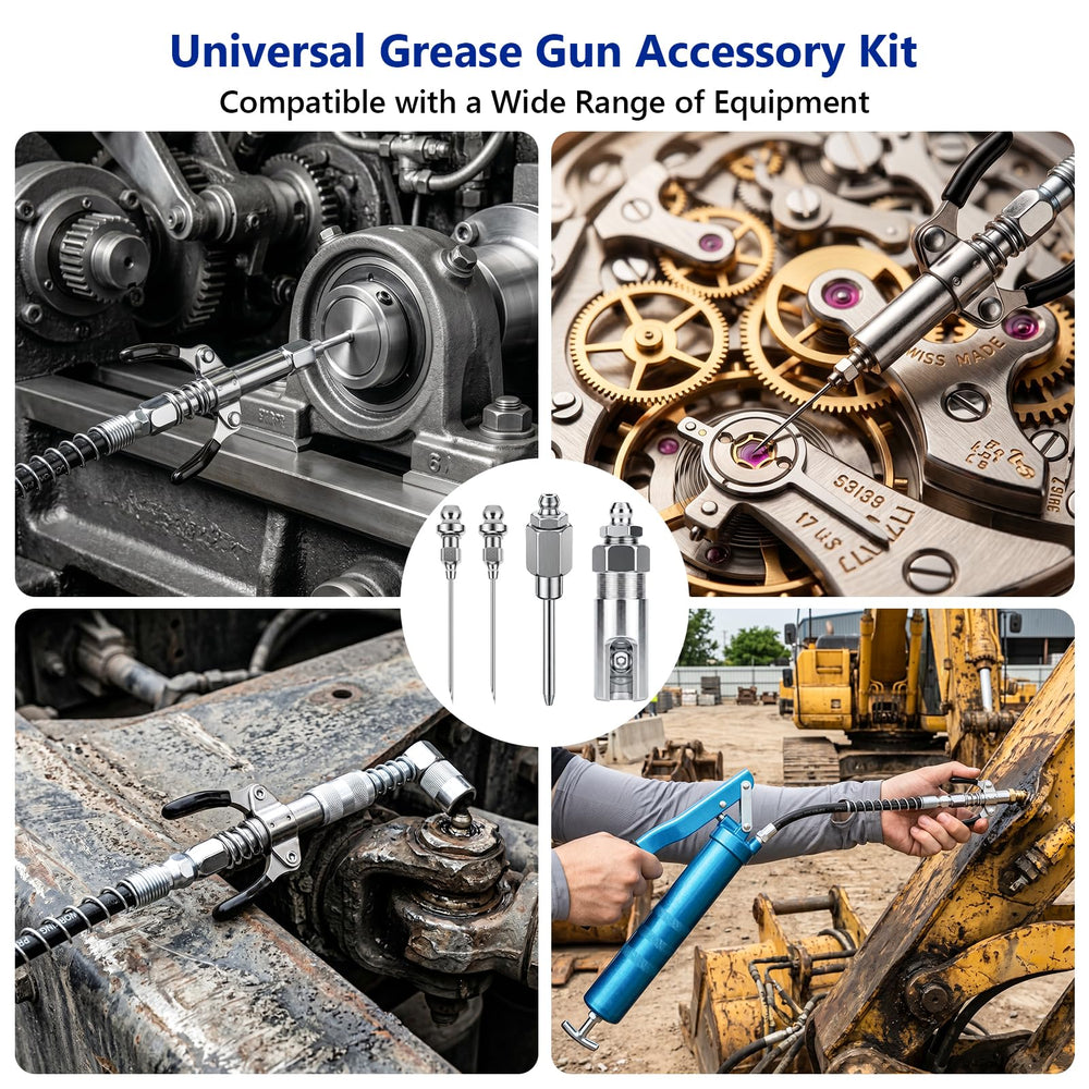 GRENTOOL in-use on tractor grease fitting demonstrating reliability and faster maintenance