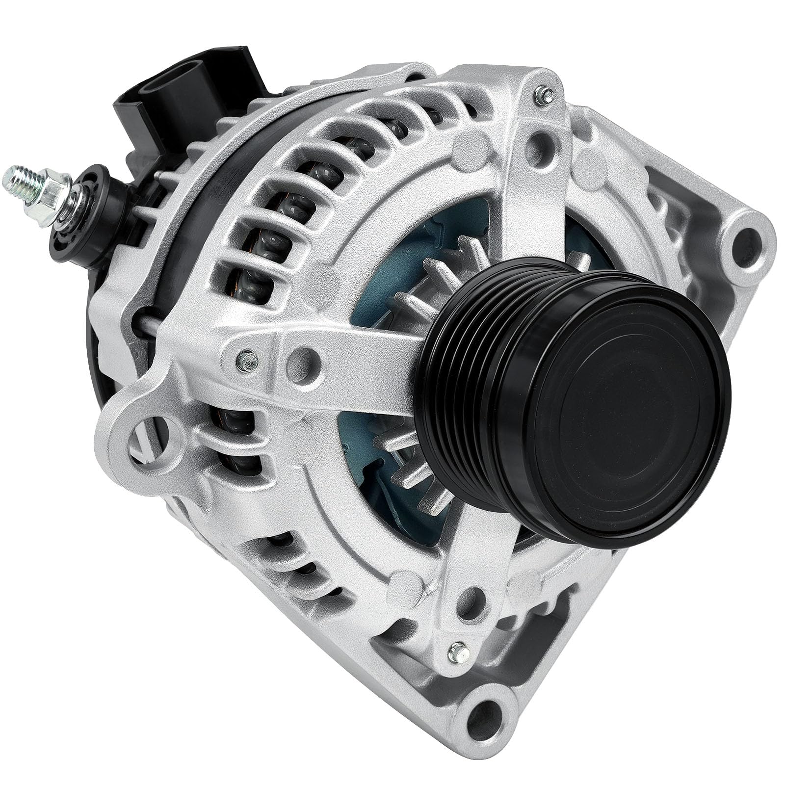 Grezuton alternator front view showing mounting points and robust housing for confident fit