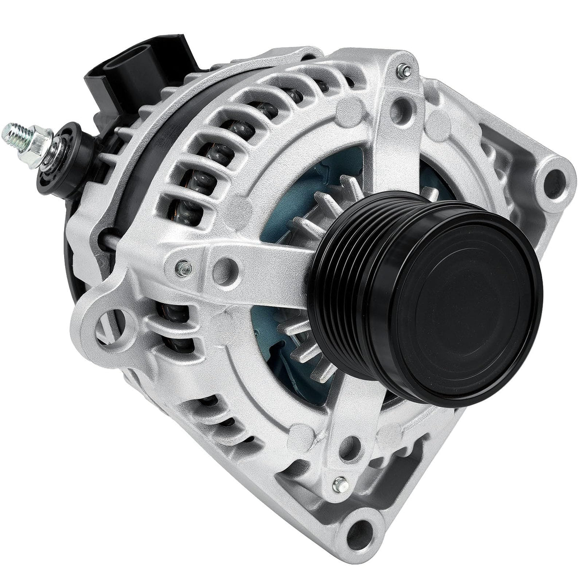 Grezuton alternator front view showing mounting points and robust housing for confident fit