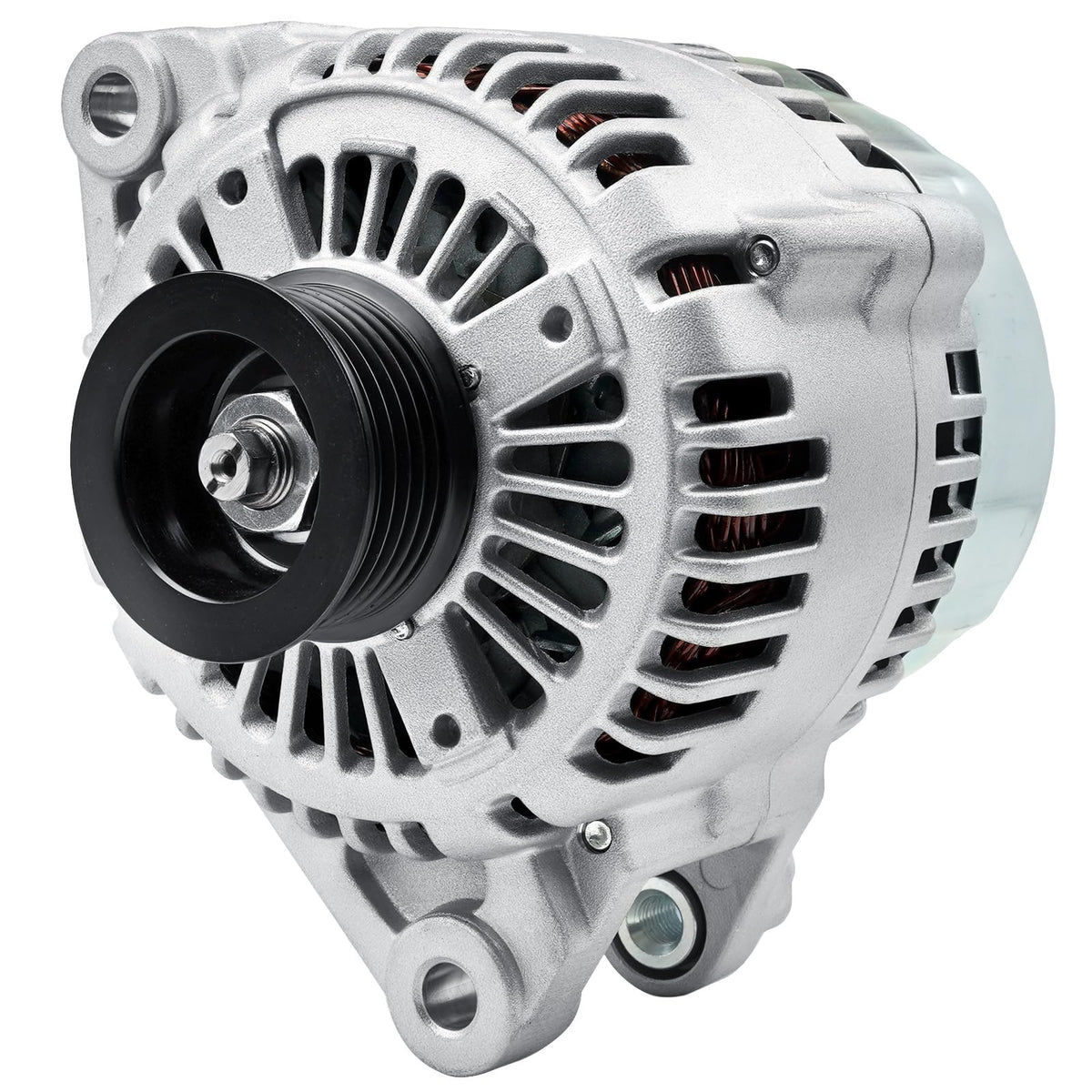 grezuton front view alternator showing complete unit and direct-fit benefit