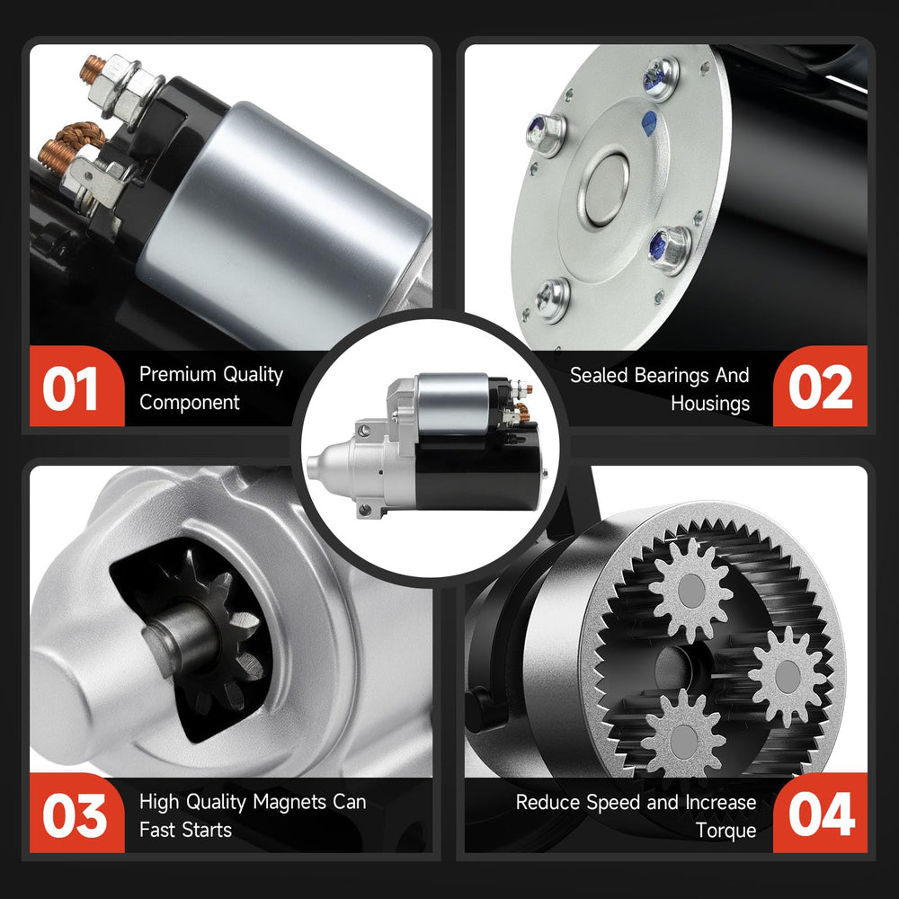 Grezuton starter installed in mower engine illustrating correct fit and smooth operation