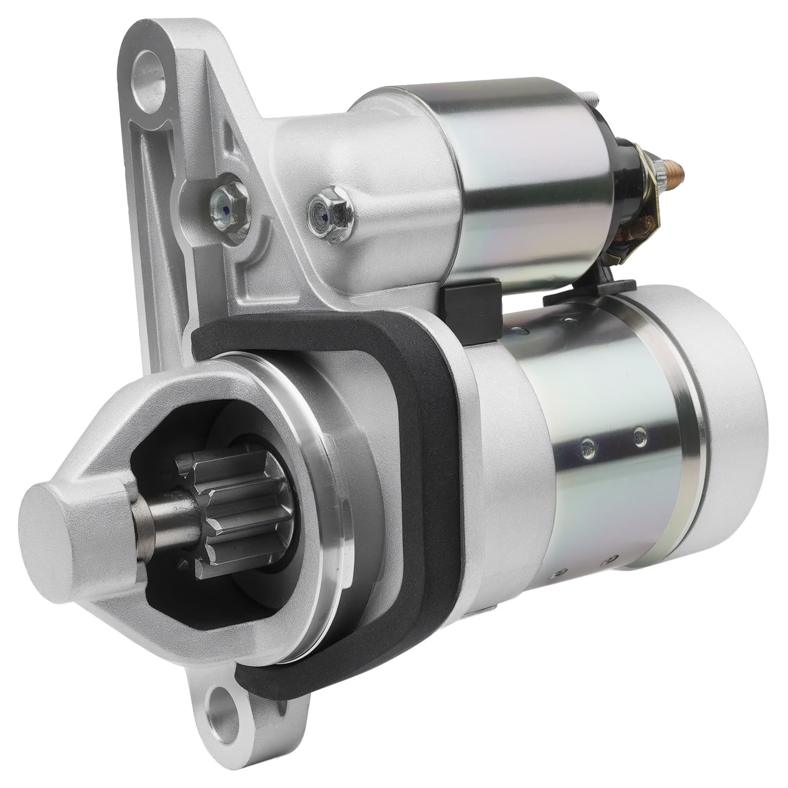 Grezuton starter front view showing mounting points and durable housing for easy installation