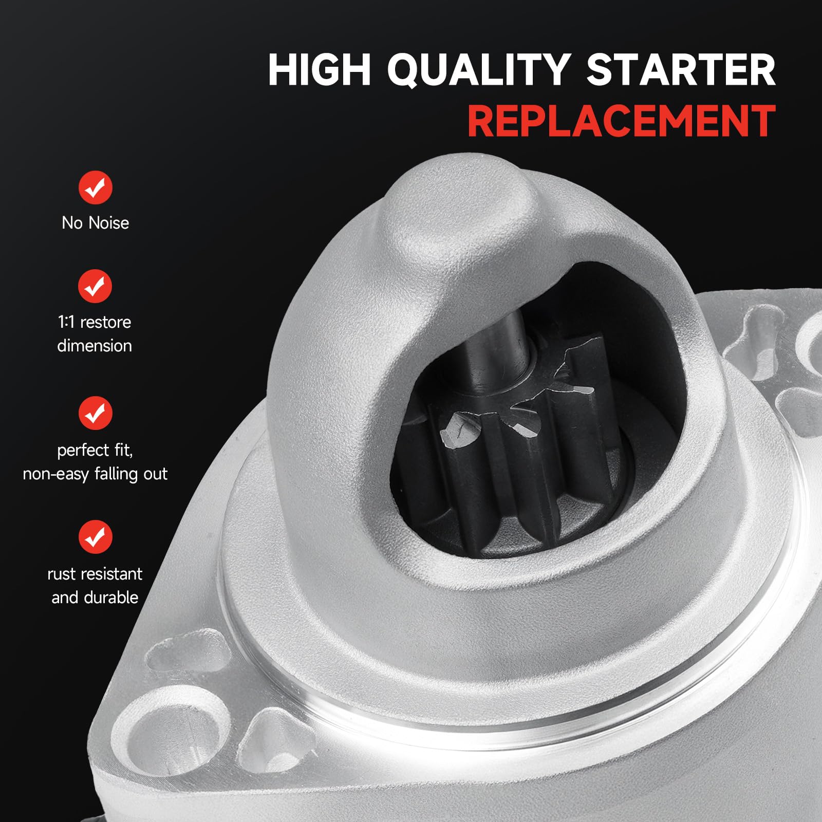 Grezuton starter installed in engine bay restoring dependable starts