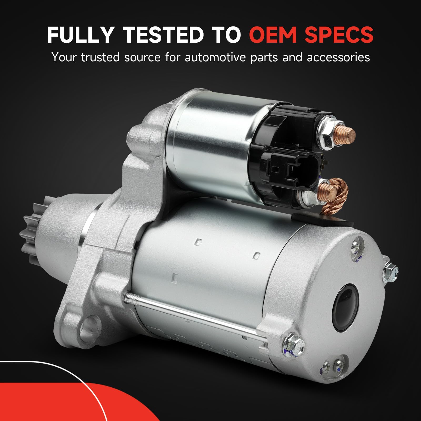 Grezuton starter installed in engine bay demonstrating direct-fit replacement benefit