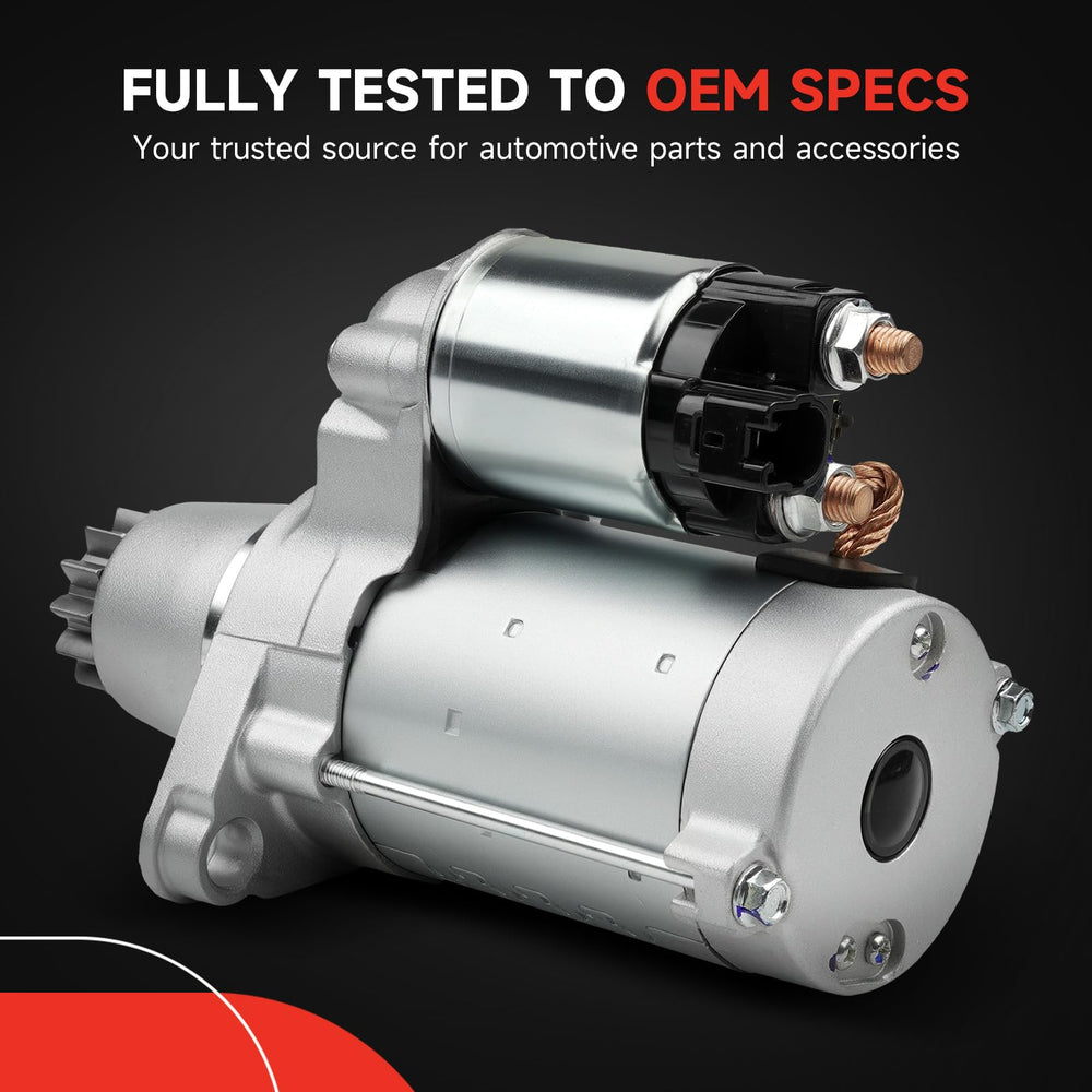 Grezuton starter installed in engine bay demonstrating direct-fit replacement benefit